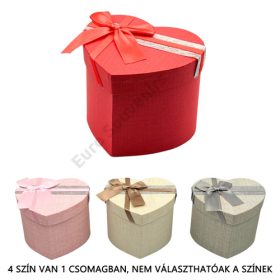 PAPÍRDOBOZ SZÍV 4/96 13,5x12x11,5 cm 4 SZÍNBEN