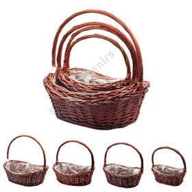 FONOTT KOSÁR BÉLELT 4 DB 1/15 50;41;35;28 cm BARNA