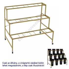 VIRÁGTARTÓ ÁLLVÁNY FÉM 1/1 121x73x118 cm ARANY