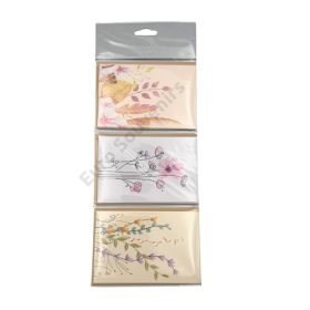 KISÉRŐKÁRTYA+BORÍTÉK 9 DB VIRÁGOS 12/360 8,5x12,7 cm 