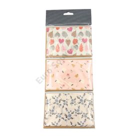 KISÉRŐKÁRTYA+BORÍTÉK 9 DB VIRÁGOS 12/360 8,5x12,7 cm 