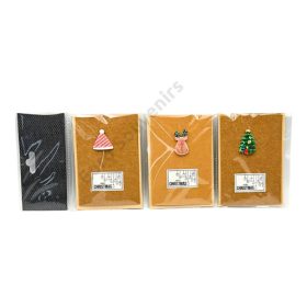 KISÉRŐKÁRTYA+BORÍTÉK 3 DB 12/480 7x10,5 cm KARÁCSONYI