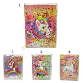 NOTESZ UNIKORNISOS,FLITTERES 60/120 21,5x15 cm 4 FÉLE