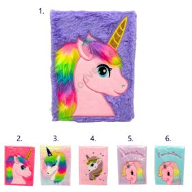 NOTESZ SZŐRMÉS UNIKORNISOS 1/60 15x21 cm 6 FÉLE 