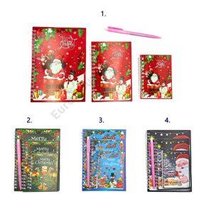   NOTESZ TOLLAL KARÁCSONYI 3 DB-OS 80/160 4 FÉLE 13x17,5 cm; 10x14 cm; 8x10,5 cm