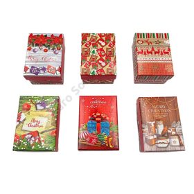 PAPÍRDOBOZ KARÁCSONYI 12/240 11x8x6,5 cm 6 FÉLE 