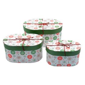   PAPÍRDOBOZ 3 DB KARÁCSONYI 1/24 21x13 cm; 24,5x15 cm; 28x18 cm