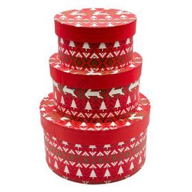 PAPÍRDOBOZ 3 DB KARÁCSONYI 1/30 21x11,5; 17x9; 14x7,5 cm