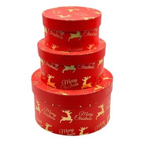 PAPÍRDOBOZ 3 DB KARÁCSONYI 1/30 21x11,5; 17x9; 14x7,5 cm