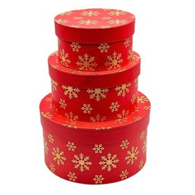 PAPÍRDOBOZ 3 DB KARÁCSONYI 1/30 21x11,5; 17x9; 14x7,5 cm