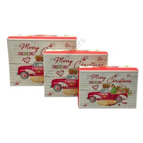   PAPÍRDOBOZ KARÁCSONYI 3 DB 1/60 16x12x6,5; 14x10x5,5; 12x8,5x5 cm