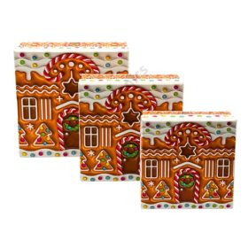 PAPÍRDOBOZ 3 DB KARÁCSONYI 1/60 15x7; 13x6; 11x5 cm