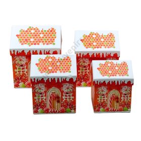   PAPÍRDOBOZ 4 DB KARÁCSONYI 1/24 15x18; 13,5x16,5; 12x15; 10,5x13  cm