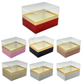 PAPÍRDOBOZ AKRIL TETŐVEL 1/60 18x13x12 cm 7 SZÍNBEN