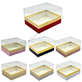 PAPÍRDOBOZ AKRIL TETŐVEL 1/60 18x13x10 cm 7 SZÍNBEN