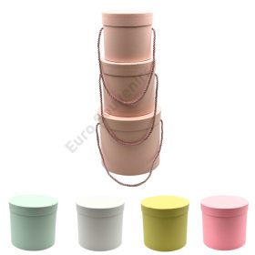 PAPÍRDOBOZ 3 DB 1/36 18x17;15x14,5;13x12 cm 5 SZÍNBEN