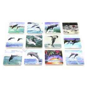 MÁGNES DELFINES 12/360 6x6 cm 12 FÉLE