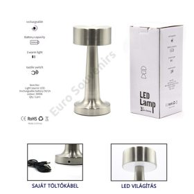 LED ASZTALI LÁMPA 1/30 9x20,5 cm EZÜST