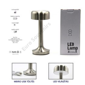 LED ASZTALI LÁMPA 1/20 10x23 cm EZÜST