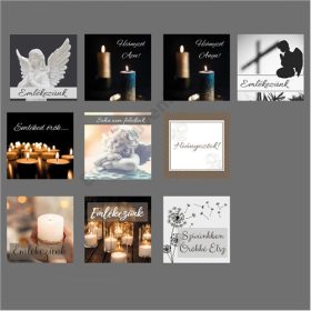 Kísérőkártya 10db/csomag Mindenszentek 4x6cm