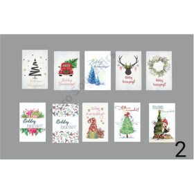 Kísérőkártya 10db/csomag karácsonyi vegyesen 4x6cm
