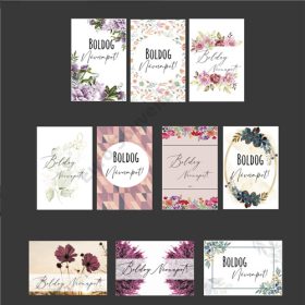 Kísérőkártya 10 db/csomag Névnapi 4x6 cm