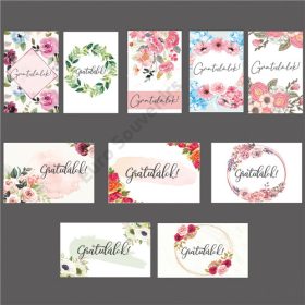 Kísérőkártya 10db/csomag Gratulálok 4x6 cm