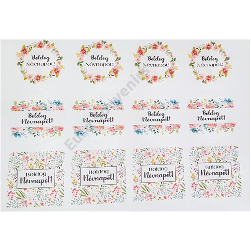 MATRICA 12 db Névnapos, KEREK 4 cm