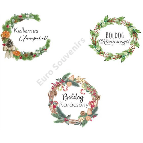  MATRICA 12 db , karácsonyi, KEREK 4 cm