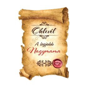 MÁGNES OKLEVÉL - NAGYMAMA 6x8,5 cm