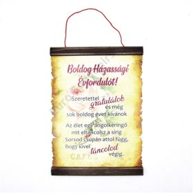 PERGAMEN HÁZASSÁGI ÉVFORDULÓ NŐI 20x28 cm