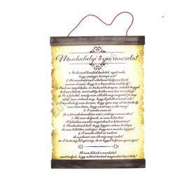 PERGAMEN MUNKAHELYI TÍZPARANCSOLAT 20x28cm