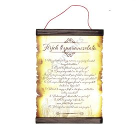 PERGAMEN FÉRJEK TÍZPARANCSOLATA 20x28cm