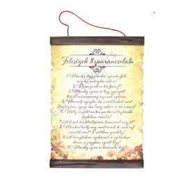 PERGAMEN FELESÉGEK TÍZ PARANCSOLATA 20x28cm