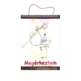 PERGAMEN MEGÉRKEZTEM (KISLÁNY) 20cmx28cm