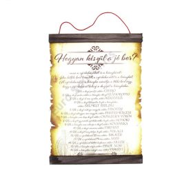 PERGAMEN HOGYAN KÉSZÜL A JÓ BOR? 20x28cm