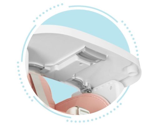 Összecsukható gyerek etetőszék 3 in 1 rózsaszín