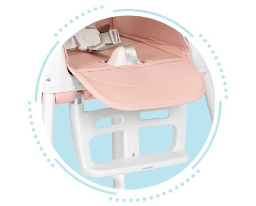 Összecsukható gyerek etetőszék 3 in 1 rózsaszín