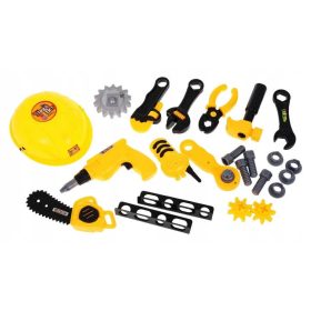 Gyerek szerszámkészlet és szerelőasztal, 23 darabos