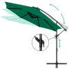 Függő napernyő 2,7 m, zöld