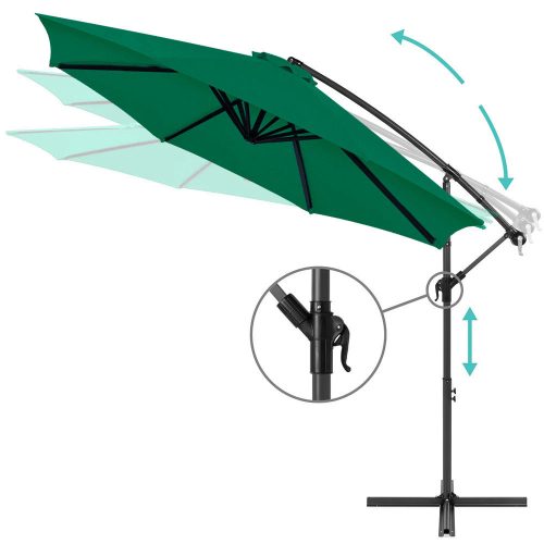 Függő napernyő 2,7 m, zöld