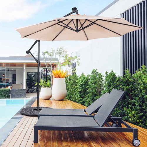 Függő napernyő 2,7 m, krém