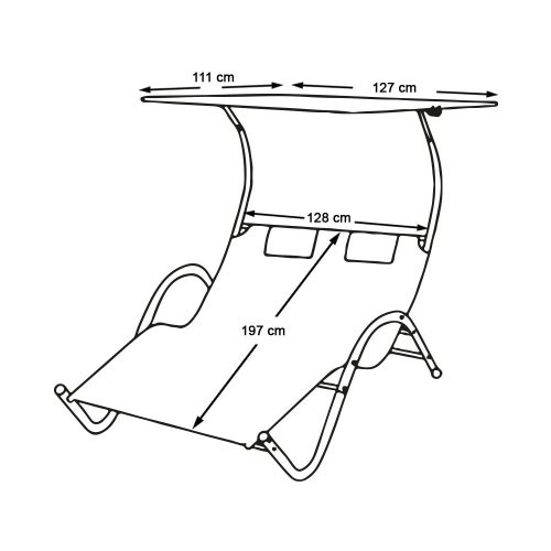 2 személyes DELUX napozóágy 3 színben-bézs