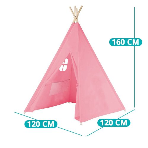 Indián sátor gyerekeknek, 3 színben-rózsaszín