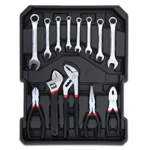 187 részes barkácskészlet gurulós bőröndben