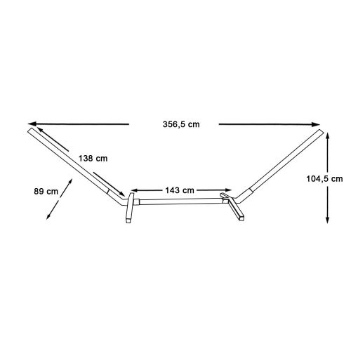Függőágy tartóállvány-fa