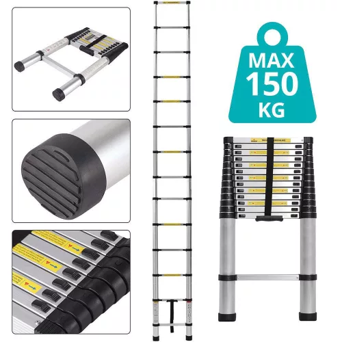 Teleszkópos alumínium létra 3 méretben-4,1 méteres