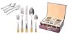 84 db-os evőeszköz készlet több színben-ezüst/arany