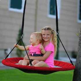 Fészekhinta-110 cm-es-piros-sátor nélkül