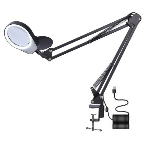 Timeless Tools Asztalra szerelhető, 2 lencsés, LED-es nagyító